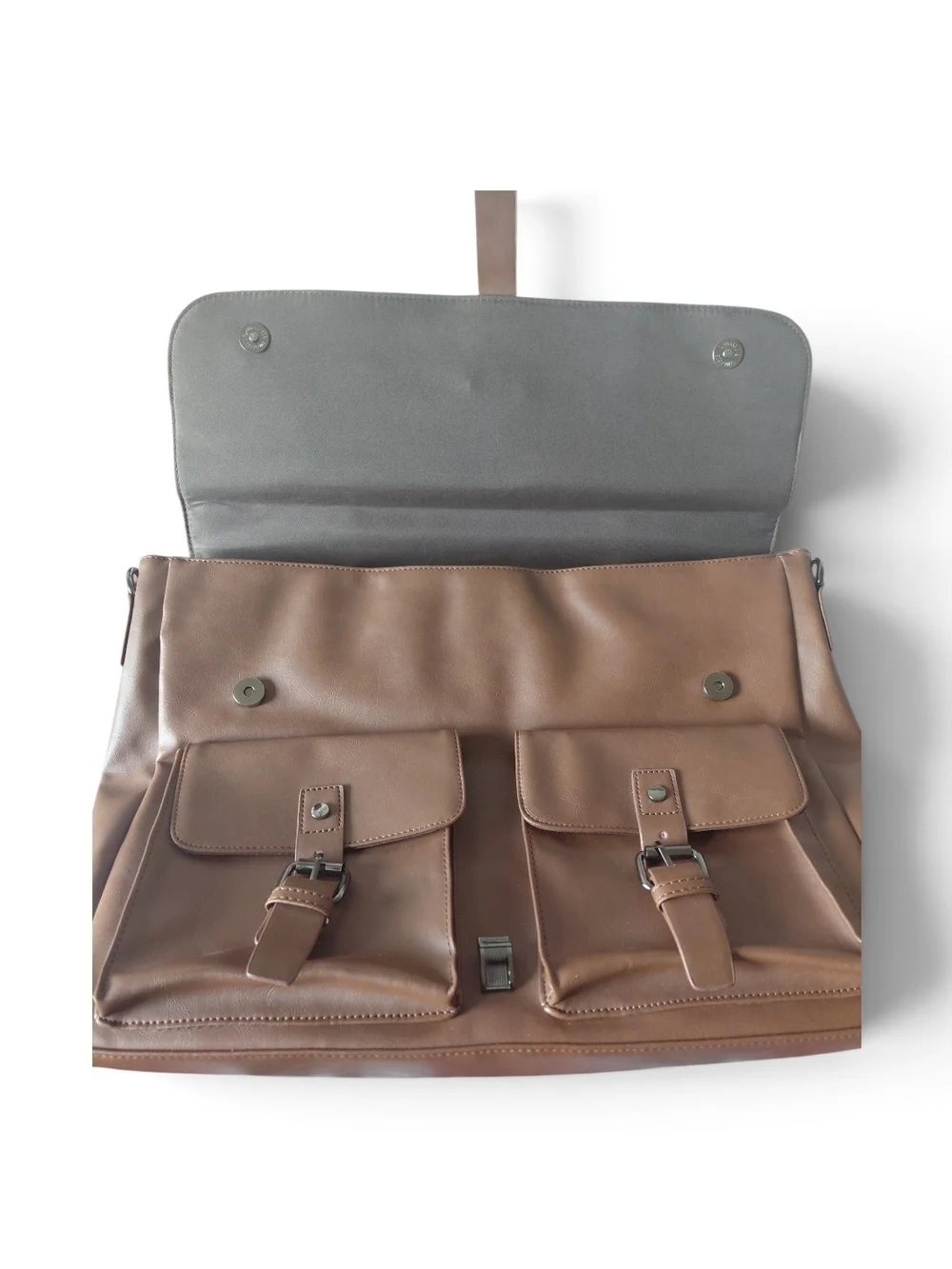 Brown Leather Laptop Case Messenger Bag